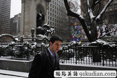 趣图妙语:2012年纽约的第一场大雪