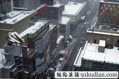 趣图妙语:2012年纽约的第一场大雪