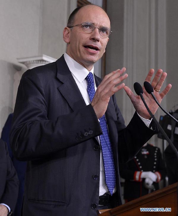 Enrico Letta named as new Italian PM