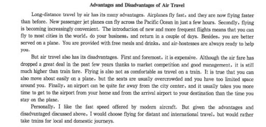 2012年12月英语四级作文范文：坐飞机的利弊 www.91kudian.com